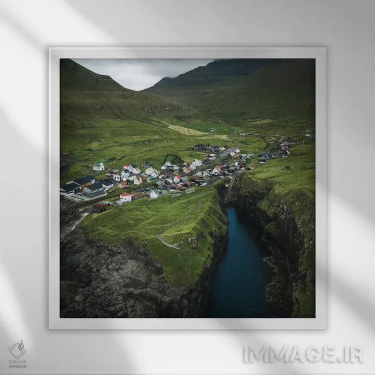 تابلو روستای شمالی (اسکانباوراوی) اثر فابیان فورتمن - نمای قابدار سفید