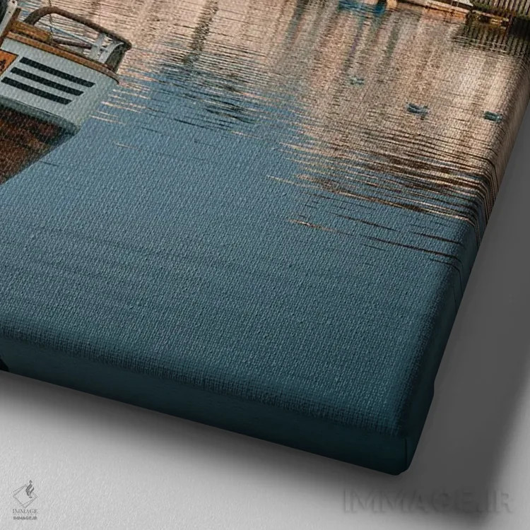 تابلو بندر نروژی اثر فابیان فورتمن - نمای نزدیک بافت بوم