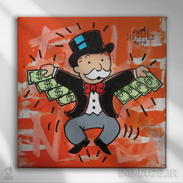 تابلو پرواز کن اثر فرانک باندا - نمای روبهرو روی دیوار