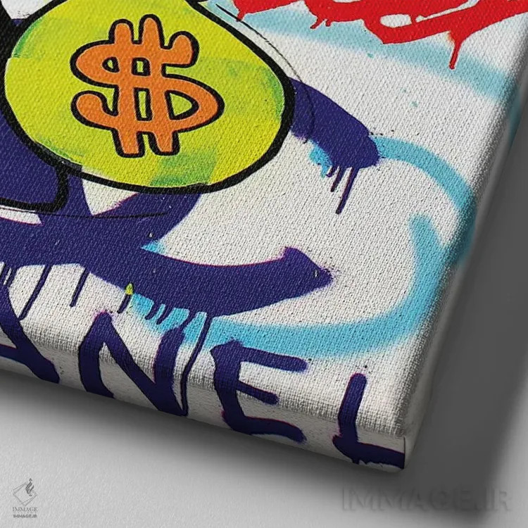 تابلو قادر مطلق اثر فرانک باندا - نمای نزدیک بافت بوم