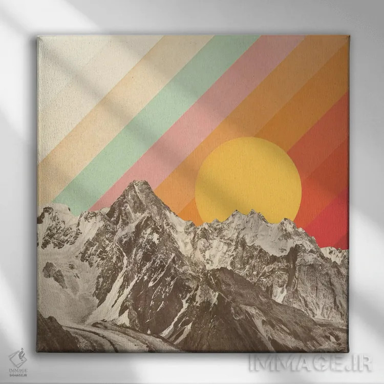 تابلو کوهنما I اثر فلوران بُدار (هنرمند فرانسوی) - نمای روبهرو روی دیوار