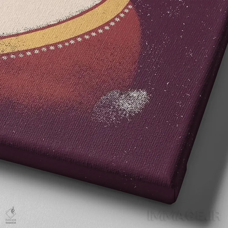 تابلو میدان کشتیگیر خرگوش اثر فلوران بُدار (هنرمند فرانسوی) - نمای نزدیک بافت بوم