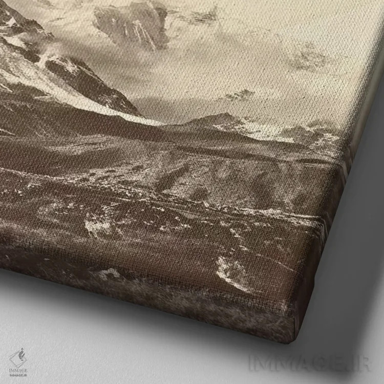 تابلو کوهنما II اثر فلوران بُدار (هنرمند فرانسوی) - نمای نزدیک بافت بوم