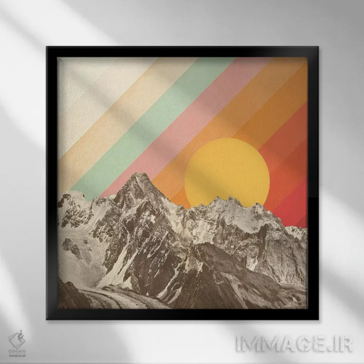 تابلو کوهنما I اثر فلوران بُدار (هنرمند فرانسوی) - نمای قابدار مشکی