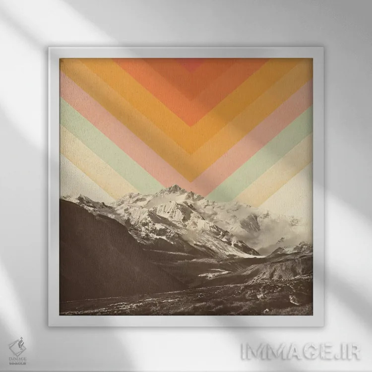 تابلو کوهنما II اثر فلوران بُدار (هنرمند فرانسوی) - نمای قابدار سفید