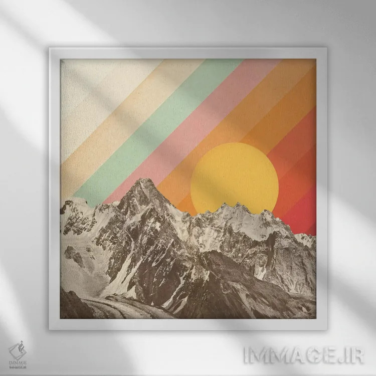 تابلو کوهنما I اثر فلوران بُدار (هنرمند فرانسوی) - نمای قابدار سفید