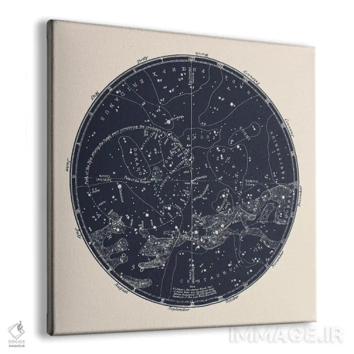 تابلو صورتهای فلکی جنوبی اثر فلوران بُدار (هنرمند فرانسوی) - نمای پرسپکتیو محصول