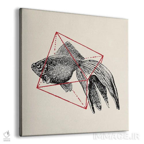 تابلو ماهی در اشکال هندسی ۳ اثر فلوران بُدار (هنرمند فرانسوی) - نمای پرسپکتیو محصول