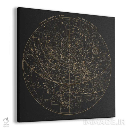 تابلو آسمانهای قابل مشاهده بر زمینه تیره اثر فلوران بُدار (هنرمند فرانسوی) - نمای پرسپکتیو محصول