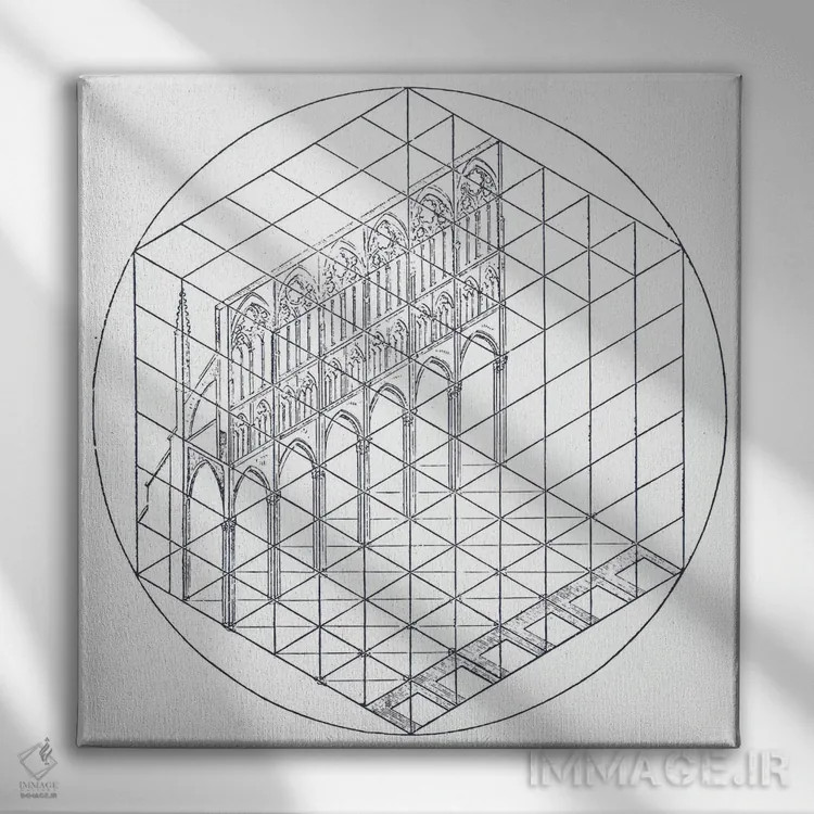 تابلو نما (ساختمان) اثر فلوران بُدار (هنرمند فرانسوی) - نمای روبهرو روی دیوار
