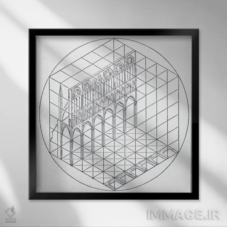 تابلو نما (ساختمان) اثر فلوران بُدار (هنرمند فرانسوی) - نمای قابدار مشکی