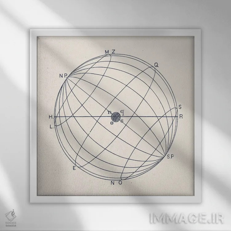 تابلو NSOQ (نام خاص/کد هنری) اثر فلوران بُدار (هنرمند فرانسوی) - نمای قابدار سفید