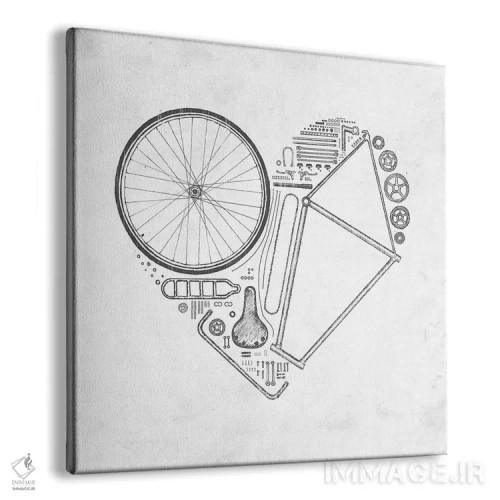 تابلو دوچرخهٔ عاشقانه اثر فلوران بُدار (هنرمند فرانسوی) - نمای پرسپکتیو محصول