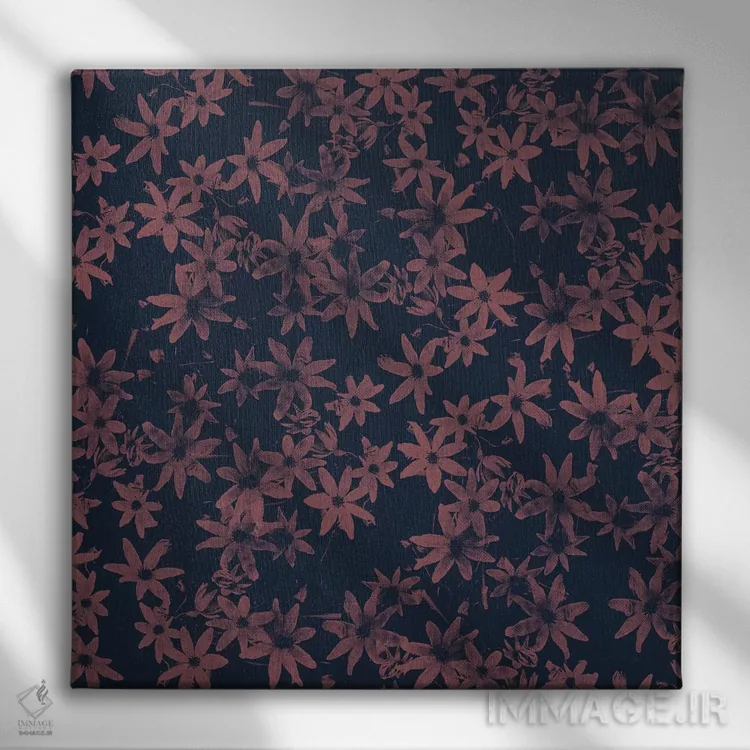 تابلو گلها در سحرگاه اثر فلوران بُدار (هنرمند فرانسوی) - نمای روبهرو روی دیوار