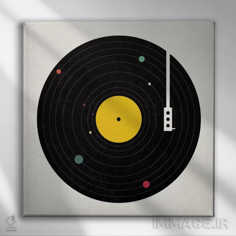 تابلو موسیقی در همه جا اثر فلوران بُدار (هنرمند فرانسوی) - نمای روبهرو روی دیوار