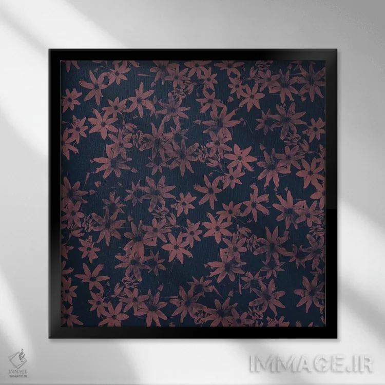 تابلو گلها در سحرگاه اثر فلوران بُدار (هنرمند فرانسوی) - نمای قابدار مشکی