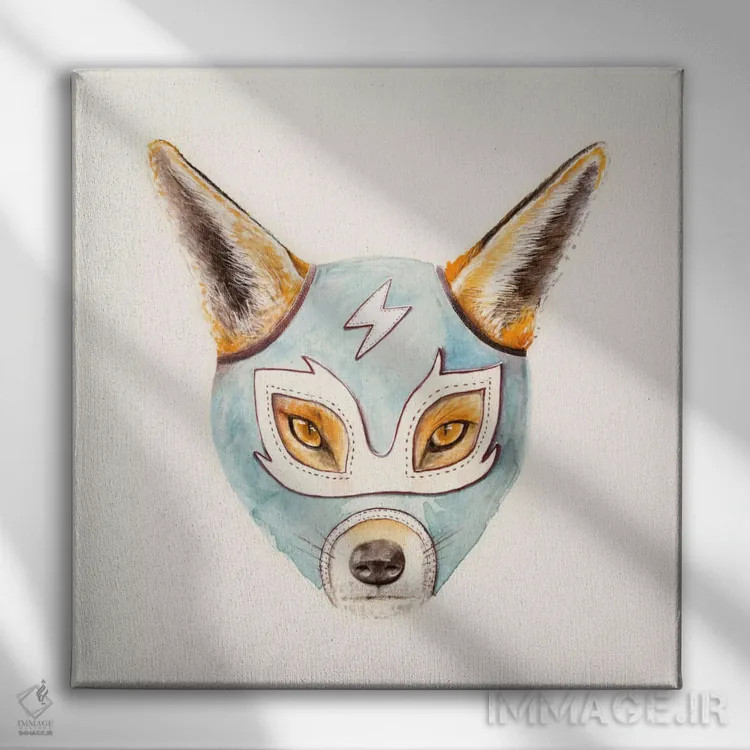 تابلو اندرو فاکس، کشتیگیر اثر فلوران بُدار (هنرمند فرانسوی) - نمای روبهرو روی دیوار