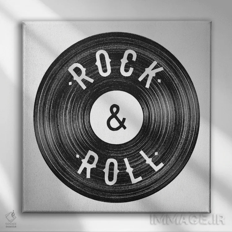 تابلو راک اند رول (سبک موسیقی) اثر فلوران بُدار (هنرمند فرانسوی) - نمای روبهرو روی دیوار
