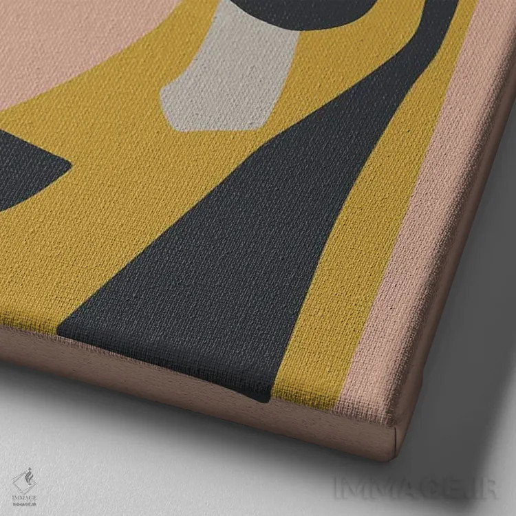 تابلو صورت بامزه اثر فلاور لاو چایلد (برند هنری) - نمای نزدیک بافت بوم