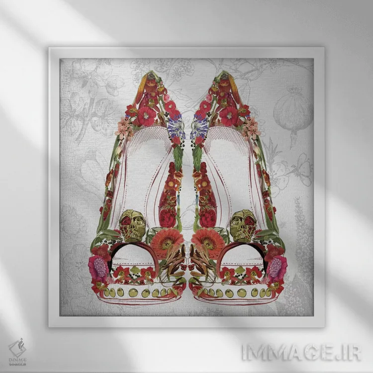 تابلو خدمتکاران دختر اثر فایو بای فایو کالکتیو - نمای قابدار سفید