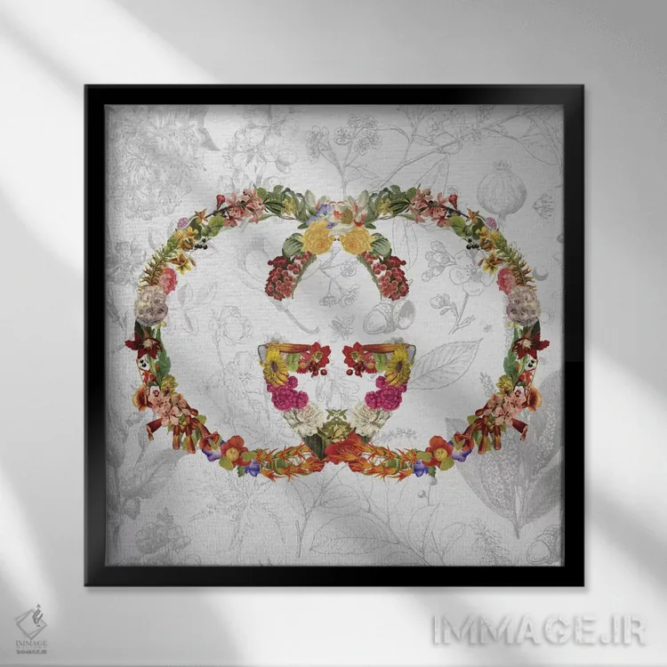 تابلو بوتیک بهاری شمارهٔ ۲ اثر فایو بای فایو کالکتیو - نمای قابدار مشکی