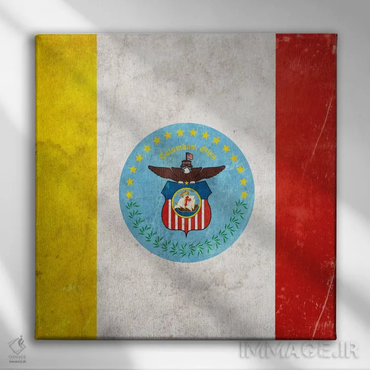 تابلو کلمبوس، اوهایو ۲ اثر آیکانواس (شرکت چاپ هنری) - نمای روبهرو روی دیوار