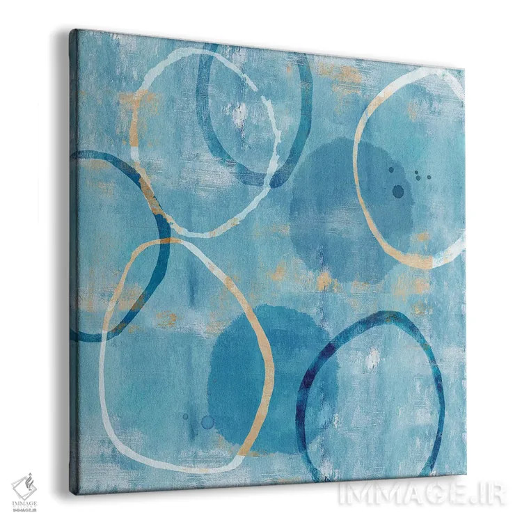 تابلو آبی شناور ۱ اثر فلورا کوتا - نمای پرسپکتیو محصول