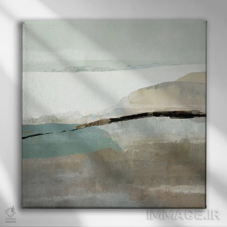 تابلو تپههای لیکلند ۱ اثر فلورا کوتا - نمای روبهرو روی دیوار