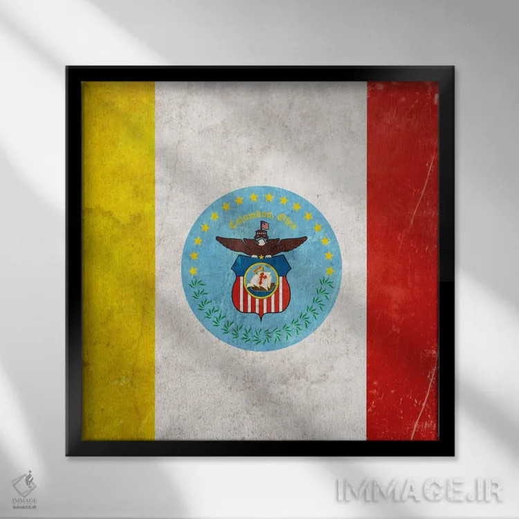 تابلو کلمبوس، اوهایو ۲ اثر آیکانواس (شرکت چاپ هنری) - نمای قابدار مشکی