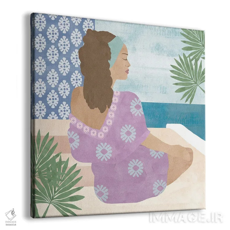 تابلو تعطیلات مدیترانهای ۳ اثر فلورا کوتا - نمای پرسپکتیو محصول