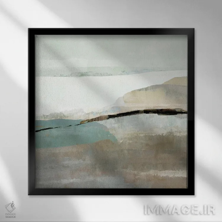 تابلو تپههای لیکلند ۱ اثر فلورا کوتا - نمای قابدار مشکی