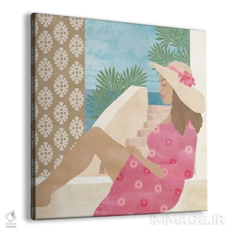 تابلو تعطیلات مدیترانهای ۱ اثر فلورا کوتا - نمای پرسپکتیو محصول