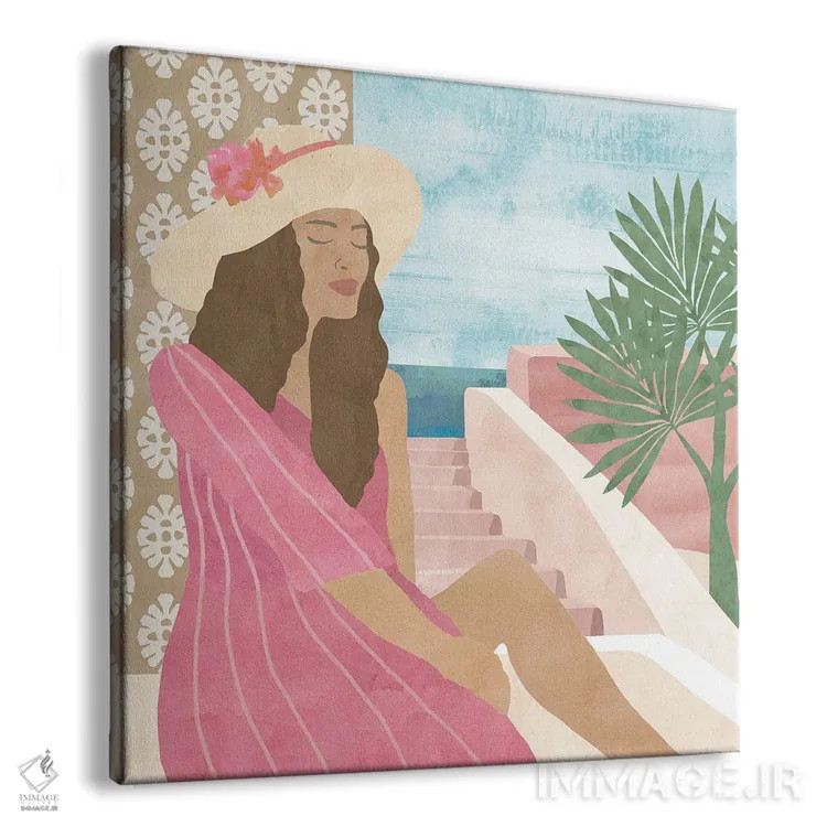 تابلو تعطیلات مدیترانهای ۲ اثر فلورا کوتا - نمای پرسپکتیو محصول