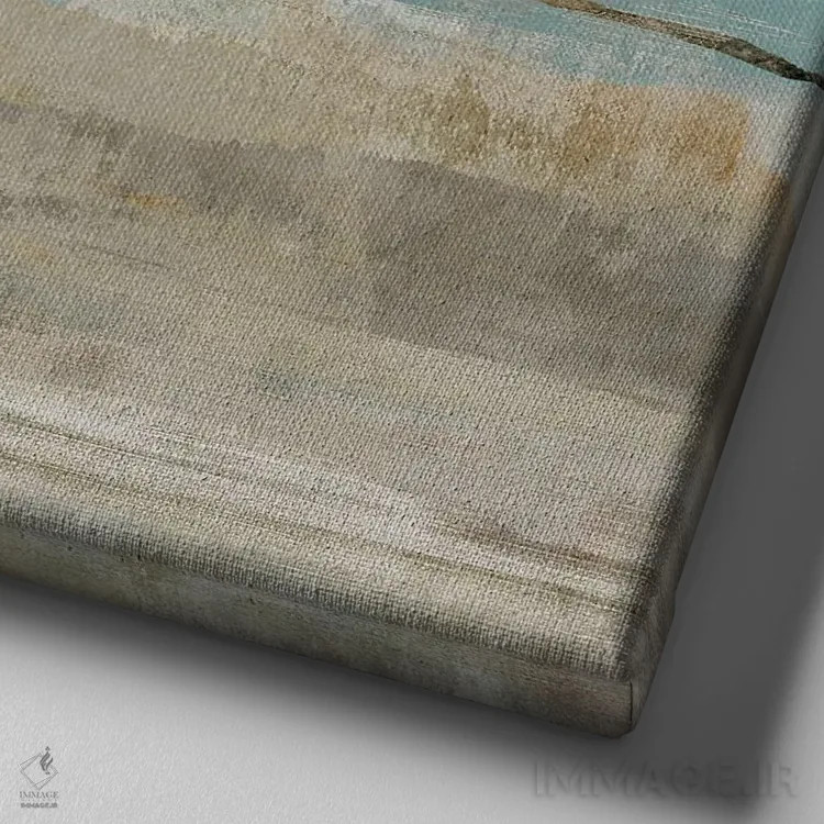 تابلو تپههای لیکلند ۳ اثر فلورا کوتا - نمای نزدیک بافت بوم