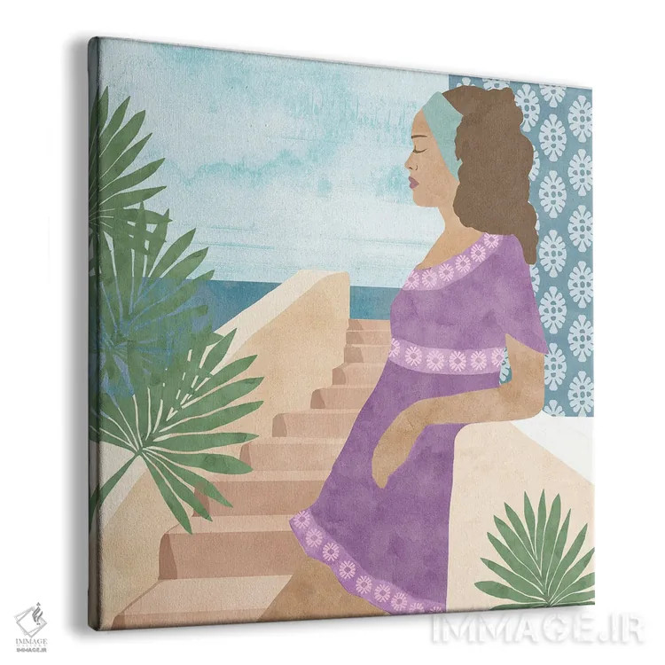 تابلو تعطیلات مدیترانهای ۴ اثر فلورا کوتا - نمای پرسپکتیو محصول