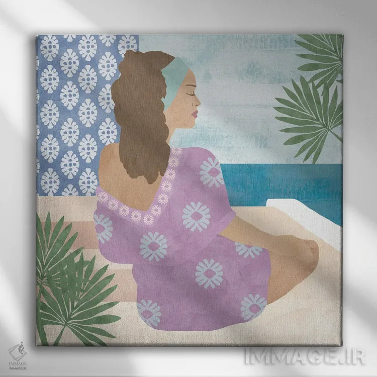 تابلو تعطیلات مدیترانهای ۳ اثر فلورا کوتا - نمای روبهرو روی دیوار