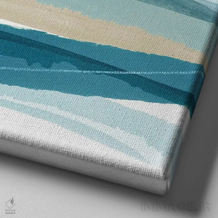 تابلو جریان سیروس ۱ (افق ابر) اثر فلورا کوتا - نمای نزدیک بافت بوم