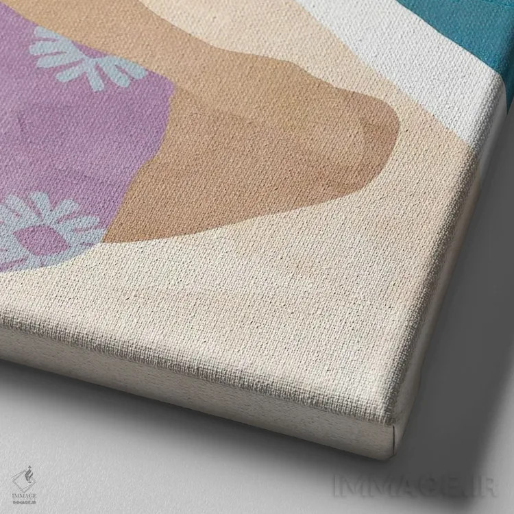 تابلو تعطیلات مدیترانهای ۳ اثر فلورا کوتا - نمای نزدیک بافت بوم