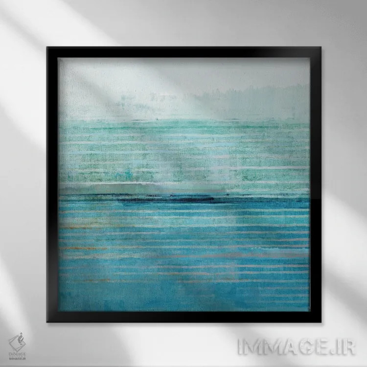 تابلو خیالپردازی اقیانوس ۲ اثر فلورا کوتا - نمای قابدار مشکی