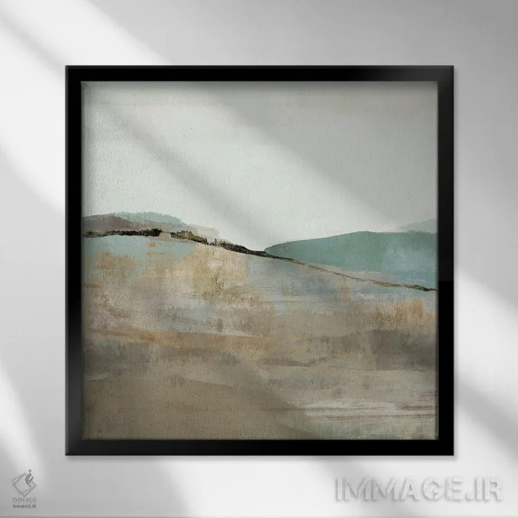 تابلو تپههای لیکلند ۳ اثر فلورا کوتا - نمای قابدار مشکی