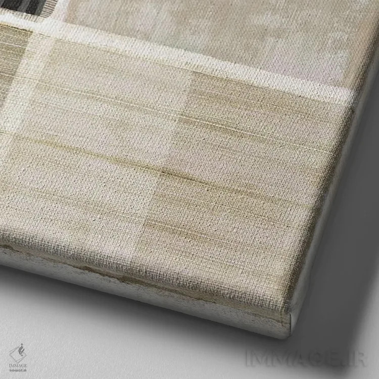 تابلو وصلهدوزی طبیعی ۱ اثر فلورا کوتا - نمای نزدیک بافت بوم