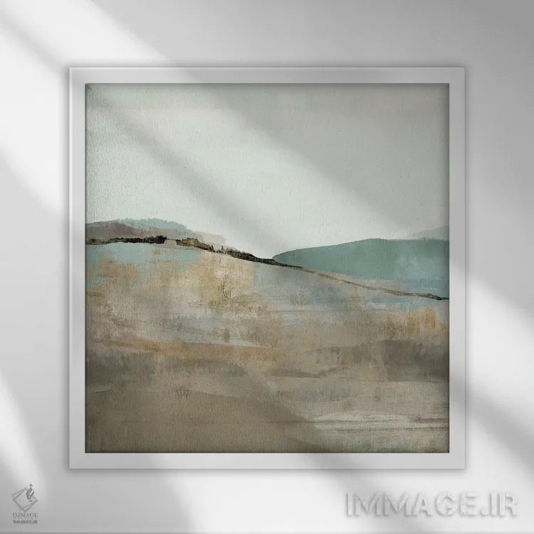 تابلو تپههای لیکلند ۳ اثر فلورا کوتا - نمای قابدار سفید
