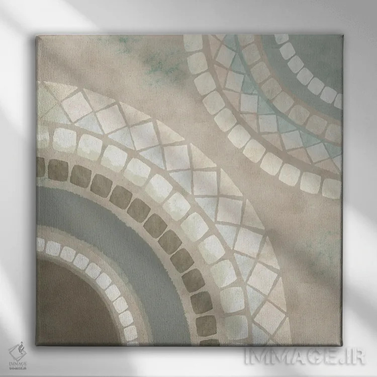 تابلو موزاییک آمالفی ۳ اثر فلورا کوتا - نمای روبهرو روی دیوار
