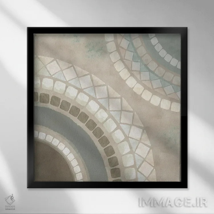 تابلو موزاییک آمالفی ۳ اثر فلورا کوتا - نمای قابدار مشکی