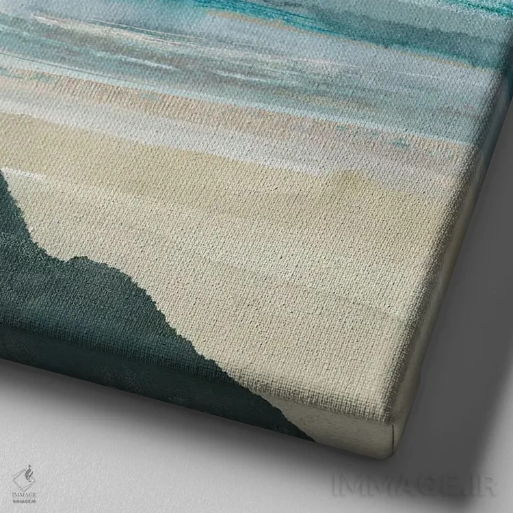 تابلو ماجراجویی ساحلی ۳ اثر فلورا کوتا - نمای نزدیک بافت بوم