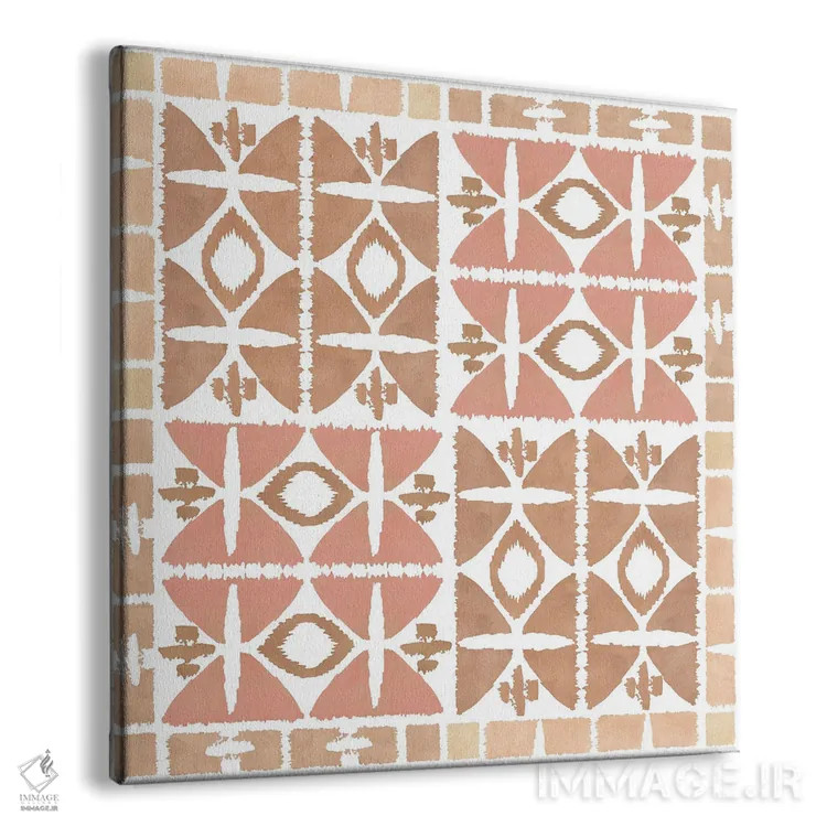 تابلو هندسی خاکی ۴ اثر فلورا کوتا - نمای پرسپکتیو محصول