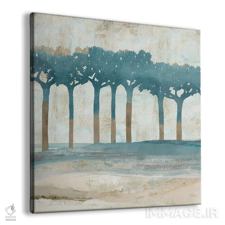 تابلو درختان در غروب ۳ اثر فلورا کوتا - نمای پرسپکتیو محصول