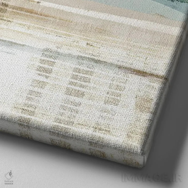 تابلو رد آب ۱ اثر فلورا کوتا - نمای نزدیک بافت بوم