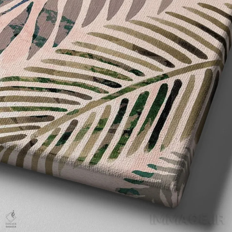 تابلو نخلهای قدیمی ۳ اثر فلورا کوتا - نمای نزدیک بافت بوم