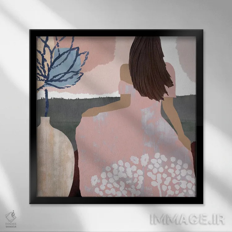 تابلو یاس شیرین ۳ اثر فلورا کوتا - نمای قابدار مشکی